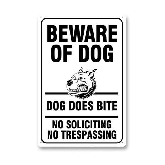 Funny Metal Signs Tin Signs Warning Signs, Gun Sign No Trespassing Sign, Beware Of Dog Dog Will Bite Signs, Do Not Enter Signs, Beware Of Dog, Private Property Sign Security Sign, Garden Decor,8x12in