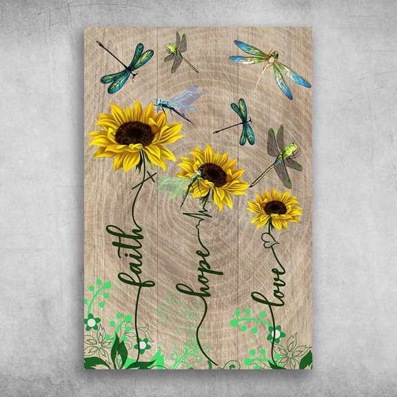 Funny Metal Tin Sign Faith Hope Love With Three Things Life's So Much Easier Tin Sign Wall Poster Plaque for Home Kitchen Bar Coffee Shop Metal Plaque 8x12 inch