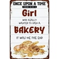 Funny Metal Tin Sign Once upon a Time There Was a Girl Who Really