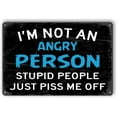 thumbnail image 1 of Funny Metal Tin Sign No Stupid People Signs Warning Tin Signs No Stupid People Beyond This Point Garage Sign For Men Mancave Room Decor Man Cave Aesthetic No Trespassing Tin Signs 8x12 Inch, 1 of 5