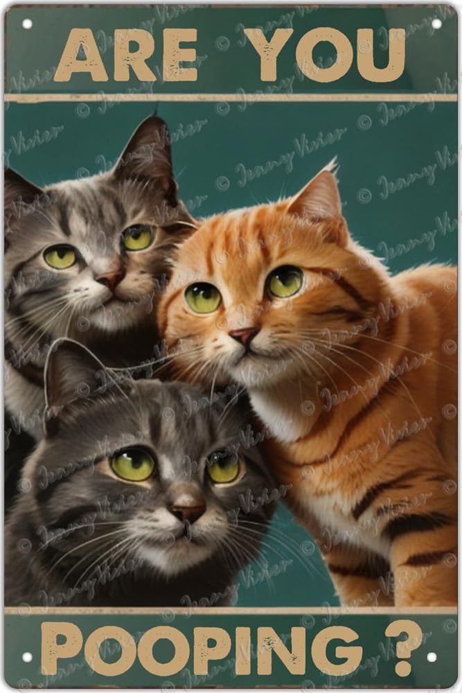 Funny Metal Tin Sign Are You Pooping Quirky Decor for Your Bathroom ...