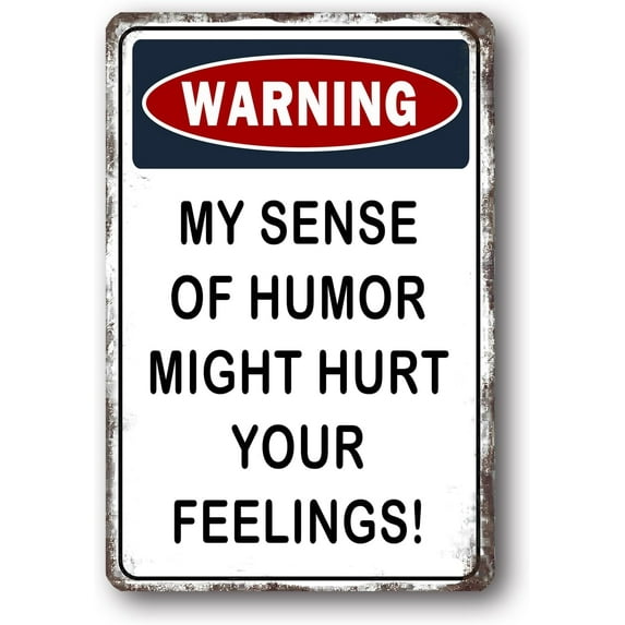 Funny Metal Tin Signs Man Cave Bar Basement Garage Poster Wall Art Decor Beware of Well Just Beware Vintage Metal Aluminum Sign