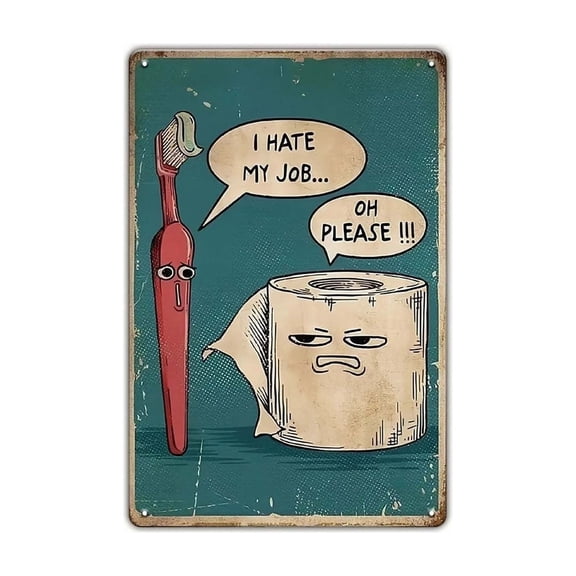 Funny Metal Wall Sign - Humorous Home Decor for Office, Living Room, Man Cave - Durable Quirky Wall Art with Easy Mounting and Great Gift Idea
