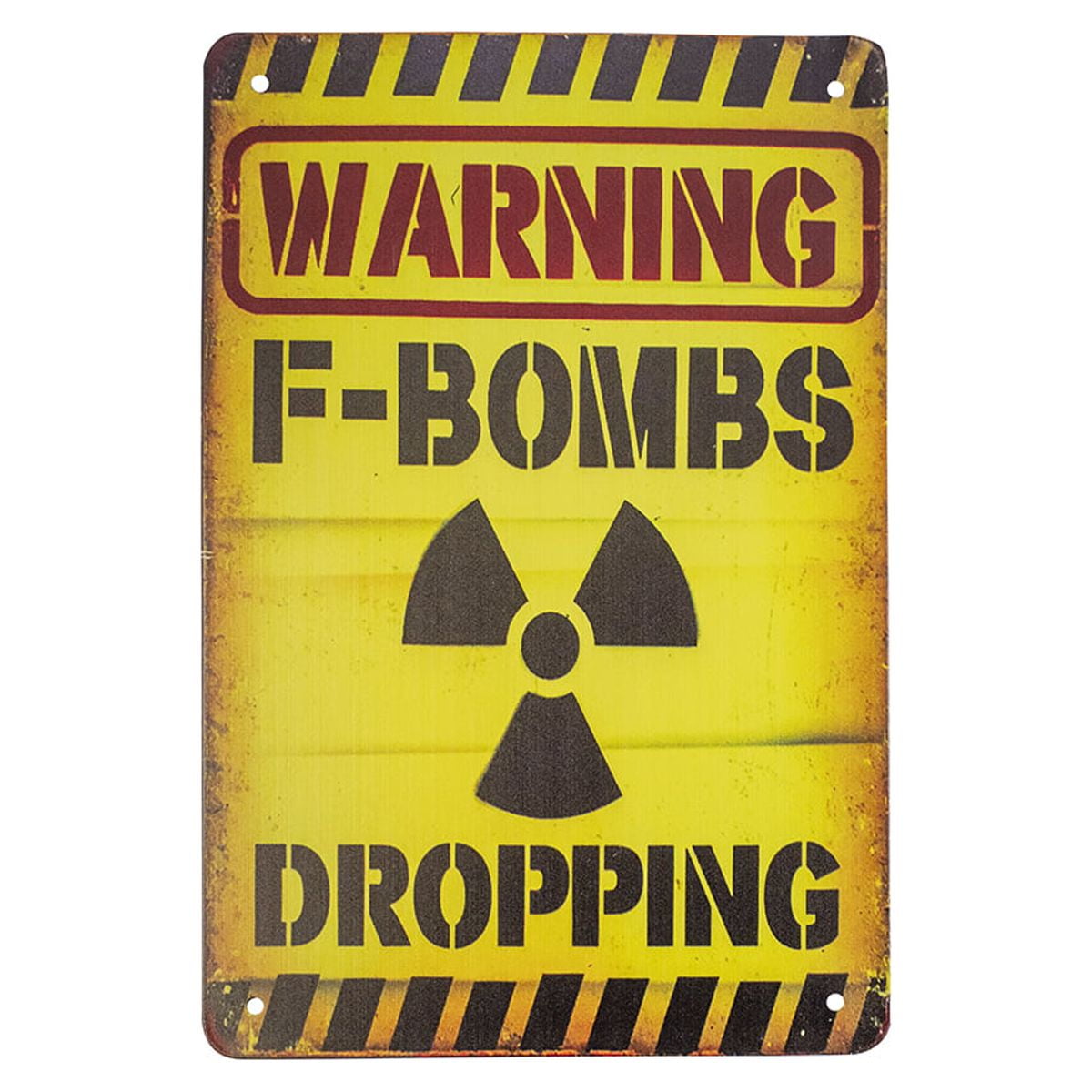 Novelty Metal Warning F-Bombs Drop Wall Sign Funny Bedroom Man Cave Office Decor Novelty Metal Warning F-Bombs Drop Wall Sign Funny Bedroom Man Cave Office Decor