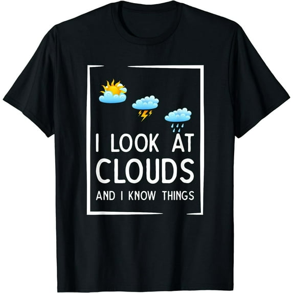 Funny Meteorology Shirt Weatherman Men's Black Casual T-Shirt