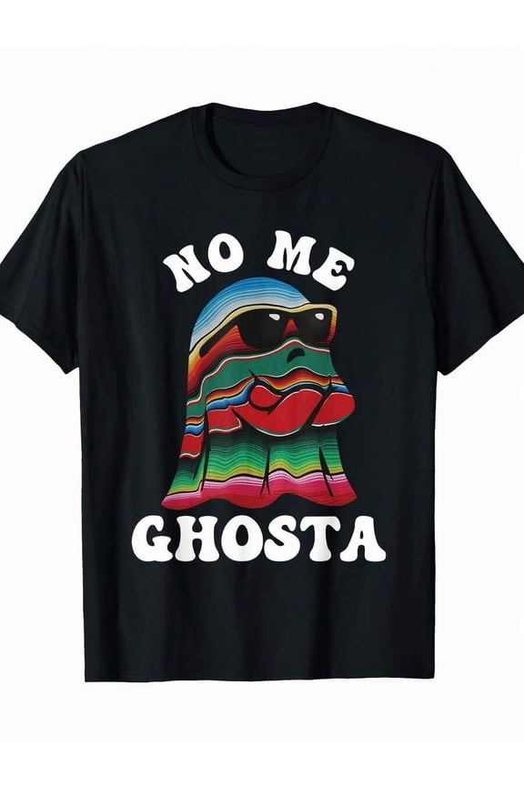 Funny Mexican Halloween Ghost Without My Ghost Men's T-Shirt, Soft And Breathable Short Sleeve, Perfect For Daily Wear, Outdoor Activities, Travel, And Casual Style, Comfortable All-Day Fit!