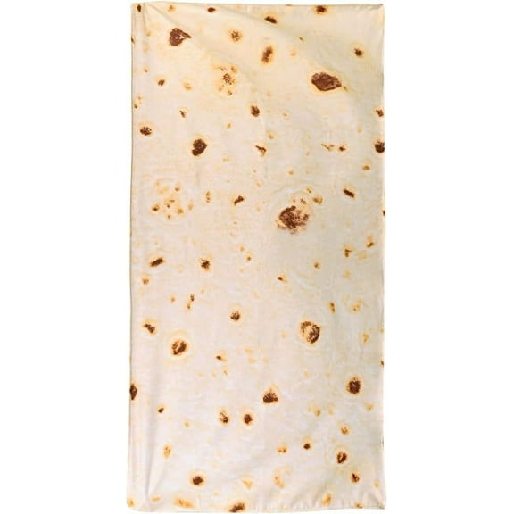 Funny Mexican Taco Burrito Beach Towel for Adult, Oversized Quick Dry Sand Free Towel, Lightweight and Soft Pool Swim Shower Travel Towel, Burrito Gifts for Women Men Kids