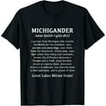 thumbnail image 1 of Funny Michigander Definition State of Michigan Apparel T-ShirtMen's and women's gift, black and white T-shirt, size: Extra large S-4XL, 1 of 4