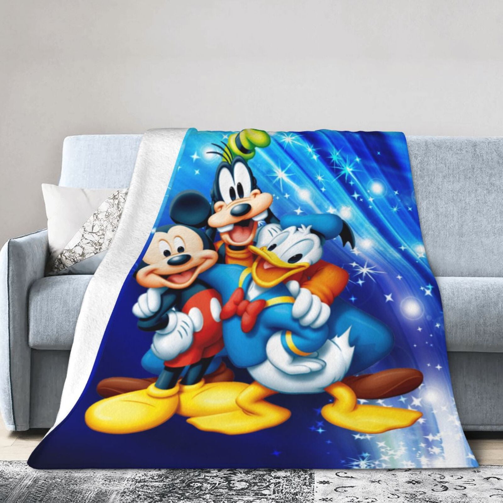 Funny Mickey Mouse Blanket Kawaii Cartoon bow tie Ultra Soft Cozy