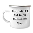 thumbnail image 1 of Funny Microbiologist Gifts for Men, Keep Calm Or I Will Use My Microbiologist Voice Camping Mug, Father's Day Unique Gifts from Family to Dad, 1 of 2