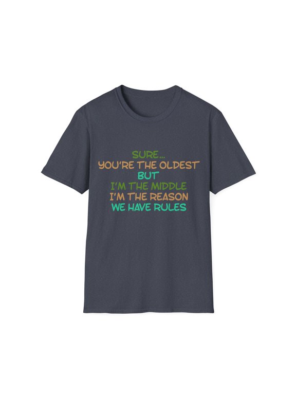 Funny Middle Graphic Novelty Rule Family Tees