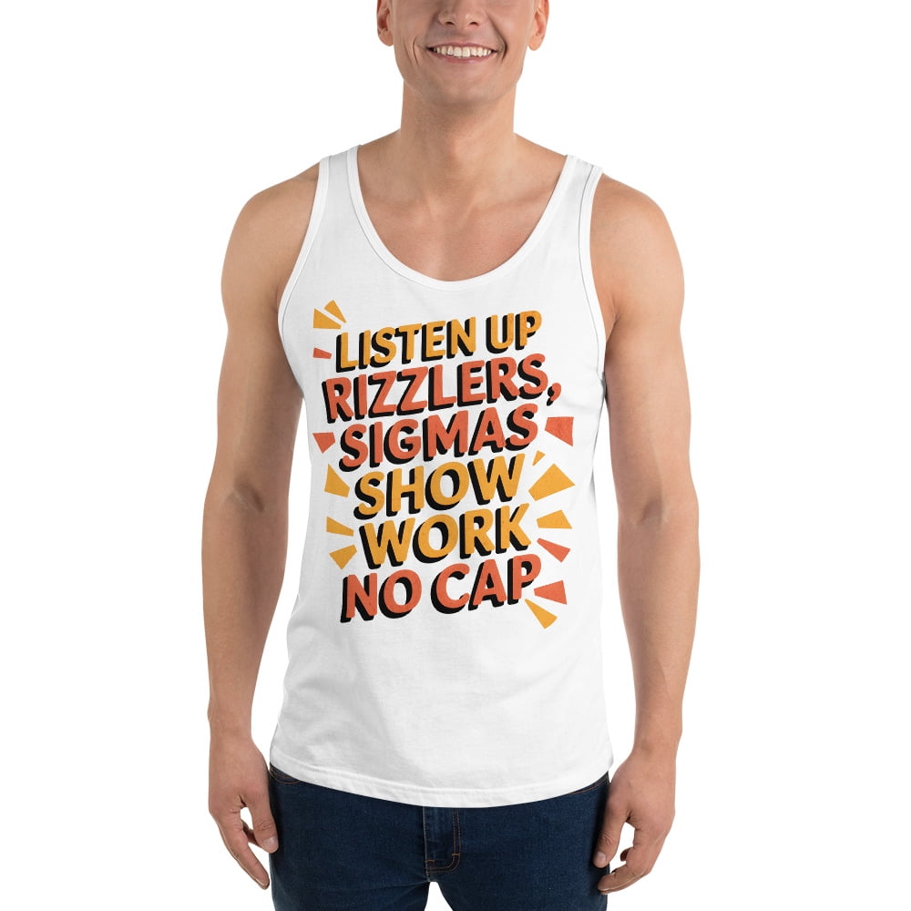 Funny Middle School Math Teacher Gen Alpha Men's Tank Top, Listen Up ...