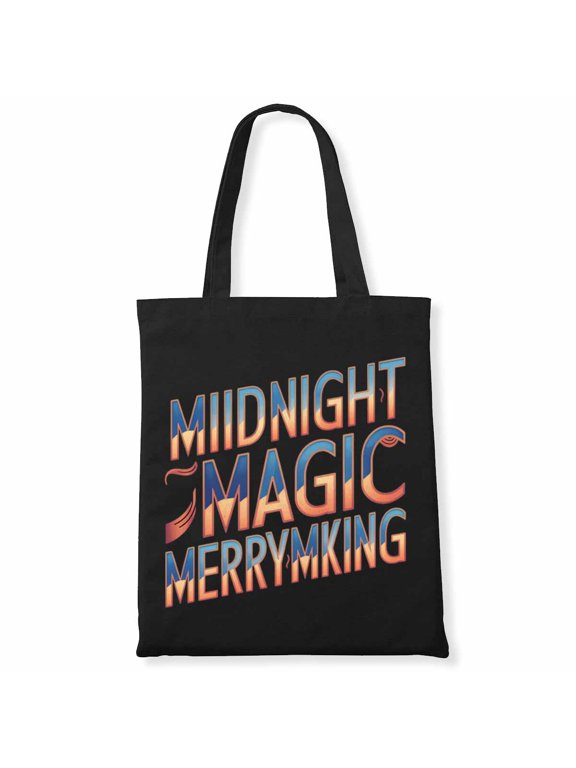 Funny Midnight Magic Merrymaking Easy Halloween Teacher Costume Canvas Bag 1Pc