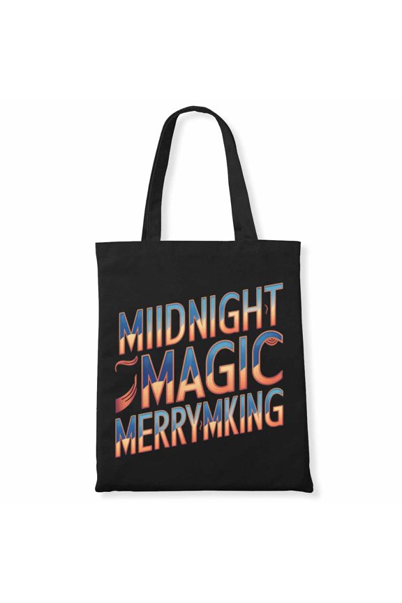 Funny Midnight Magic Merrymaking Easy Halloween Teacher Costume Canvas Bag 2Pcs