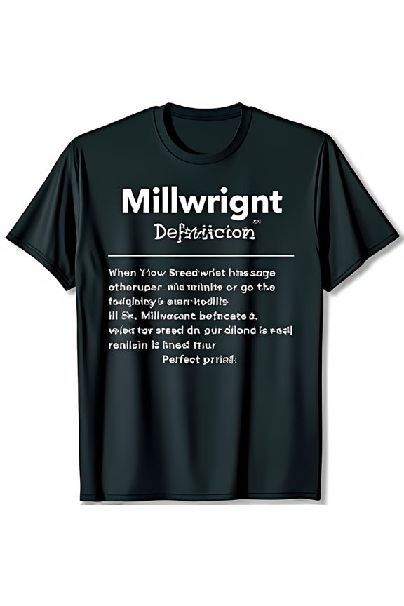 Funny Millwright Definition Graphic Black T-Shirt for Unique Style