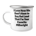 thumbnail image 1 of Funny Millwright Gifts from Men to Favorite Millwrights, Camping Mug for Millwright Graduation Unique Gifts, 1 of 4