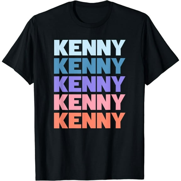 Funny Modern Repeated Text Design Kenny T-Shirt