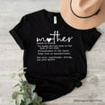 thumbnail image 1 of Funny Mom Definition T-Shirt, White, Natural and Black Tee for Strong and Real Mothers, 1 of 11
