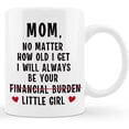thumbnail image 1 of Funny Mom Gifts Mom I Will Always Be Your Financial Burden Christmas Birthday Funny Novelty Prank Joke Gifts for Moms from Daughter World's Best Mom Ever Fun Coffee Mug Tea Cup, 1 of 8