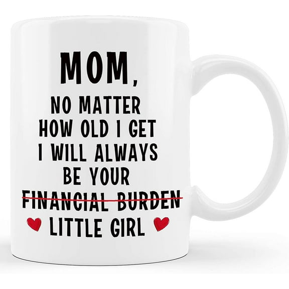 Funny Mom Gifts Mom I Will Always Be Your Financial Burden Christmas Birthday Funny Novelty Prank Joke Gifts for Moms from Daughter World's Best Mom Ever Fun Coffee Mug Tea Cup