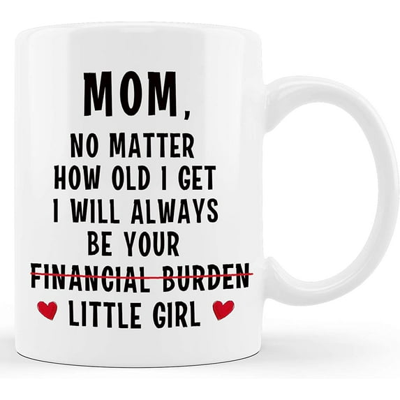 Funny Mom Gifts Mom I Will Always Be Your Financial Burden Christmas Birthday Funny Novelty Prank Joke Gifts for Moms from Daughter World's Best Mom Ever Fun Coffee Mug Tea Cup