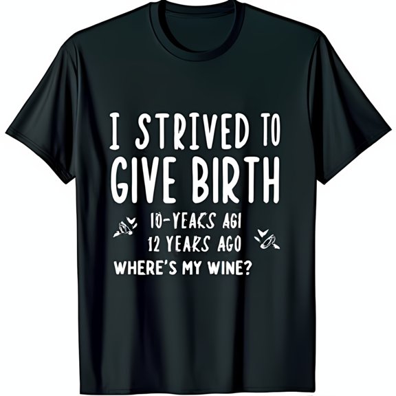 Funny Mom Life Black T-Shirt Humorous Design for Everyday Wear