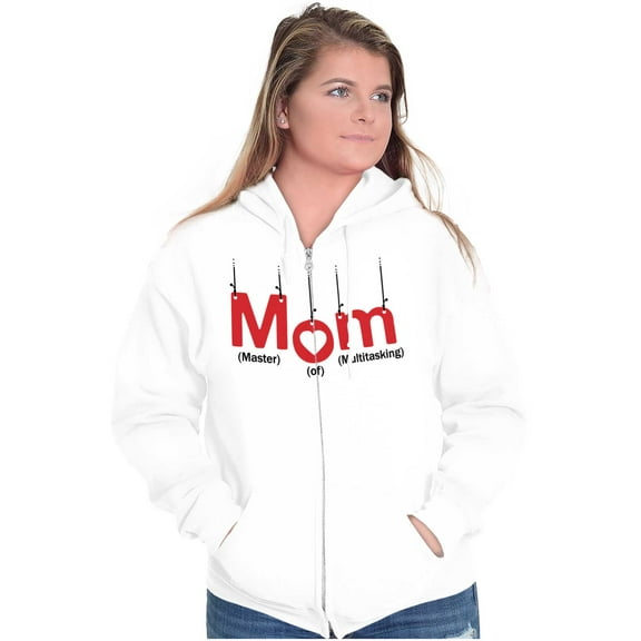 Funny Mom Master of Moods Mothers Day Zip Hoodie Sweatshirt Women Brisco Brands L