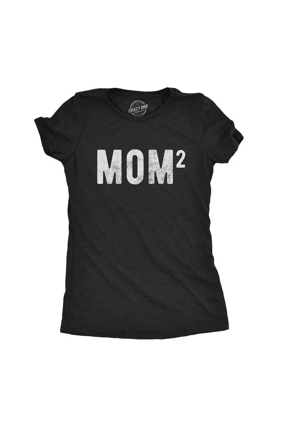 Funny Mom Squared T-Shirt Retro Mother's Day Gift for Women Math Nerd Graphic Tee