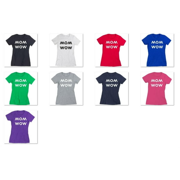 Funny Mom Wow Printed Design Tshirt Mothers Day Gift Short Sleeve T-Shirt Soft and Comfy Shirt, Lightweight Shirt Color Irish Green X-Large