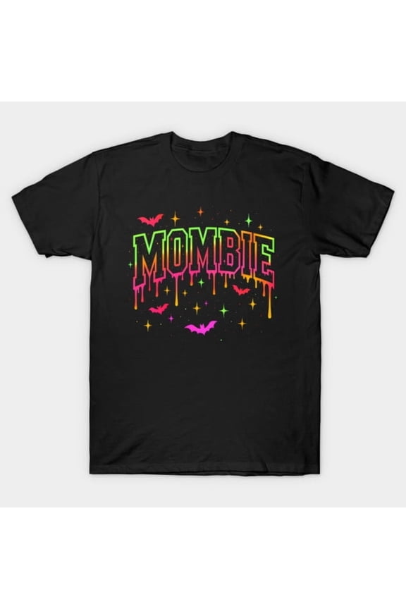 Funny Mombie Halloween Zombie Mom Costume Humor Retro Aesthetic Graphic G014 T-Shirt, for men and women, Up to Size 5XL