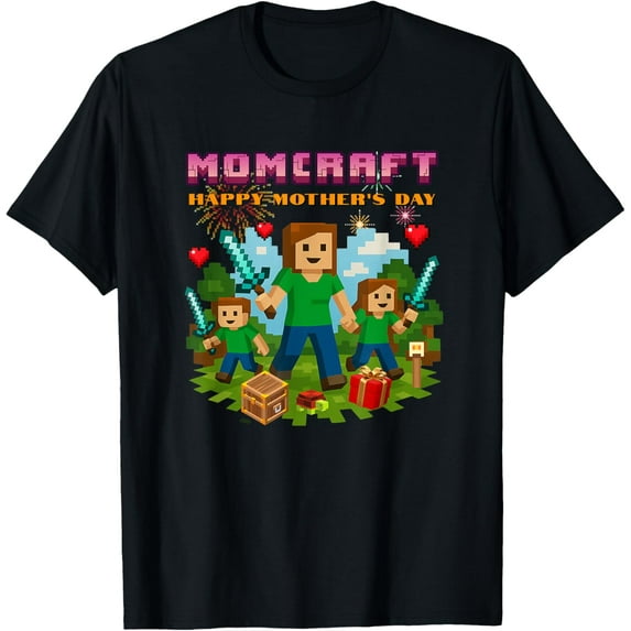 Funny Momcraft Gamer Happy Mother Day T-Shirt Unisex S-5XL Hot Trending Shirt, Vintage Birthday Gift