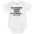 thumbnail image 1 of Funny Mommy Thinks She's in Charge Romper Boys or Girls Infant Baby Brisco Brands 24M, 1 of 6