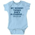 thumbnail image 1 of Funny Mommy Thinks She's in Charge Romper Boys or Girls Infant Baby Brisco Brands 6M, 1 of 6