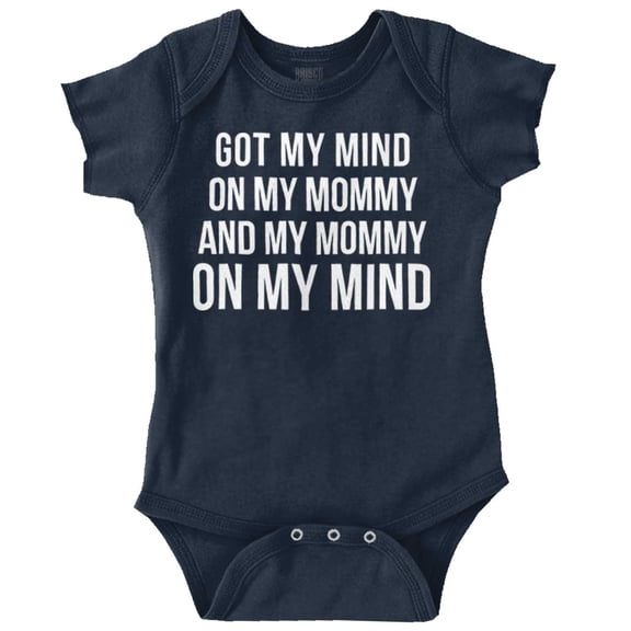 Funny Mommy on my Mind Hip Hop Romper Boys or Girls Infant Baby Brisco Brands 12M