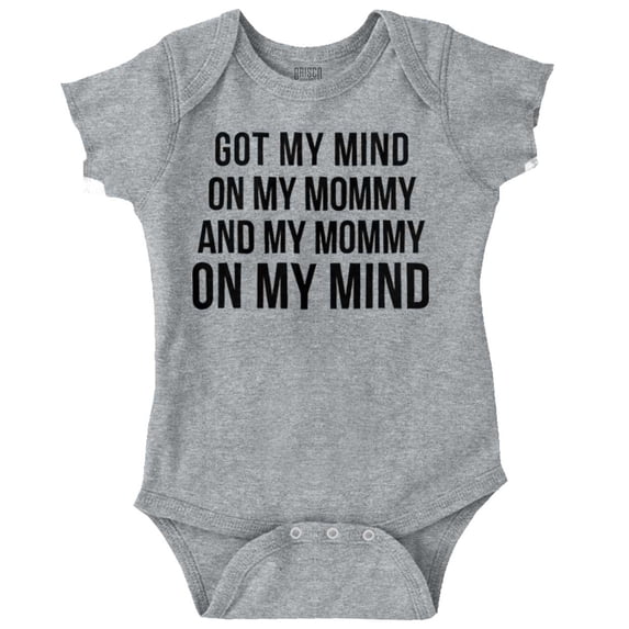 Funny Mommy on my Mind Hip Hop Romper Boys or Girls Infant Baby Brisco Brands 6M