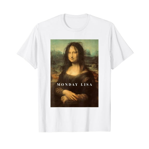 Funny Mona Funny Monday Lisa Art T-Shirt