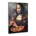 thumbnail image 1 of Funny Mona Lisa Eating Pizza Picture Print Wall Art Poster Painting Canvas Posters Artworks Gift Room Aesthetic 16x24inch(40x60cm), 1 of 6