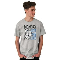 Funny Monday Got Me Like Popeye Mood Men's Graphic T Shirt Tees Brisco Brands S