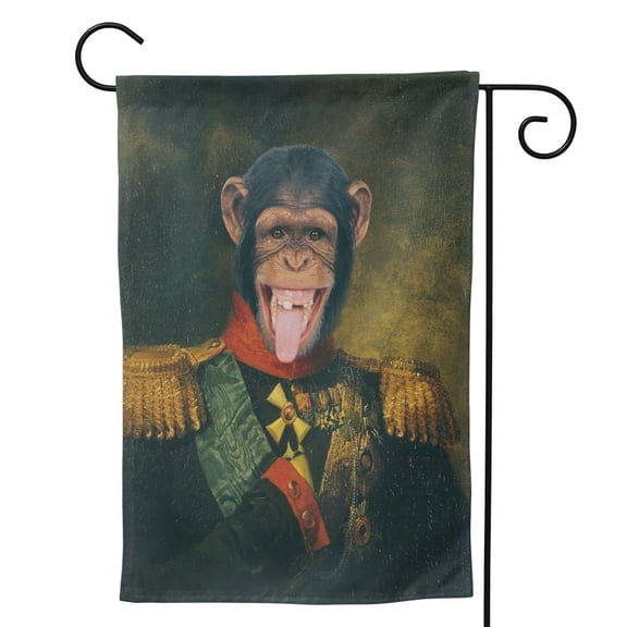 Funny Monkey Art Garden Flag 12.5"X18" Outdoor Indoor Garden Decor Porch Banner Sign With Grommets Uv Fade Resistant