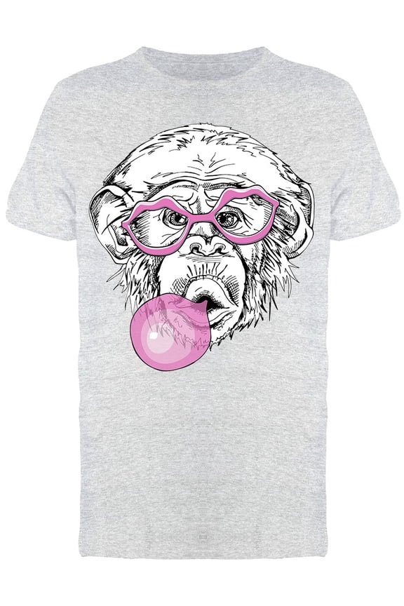 Funny Monkey Bubble Gum Tee Men's -Image by Shutterstock