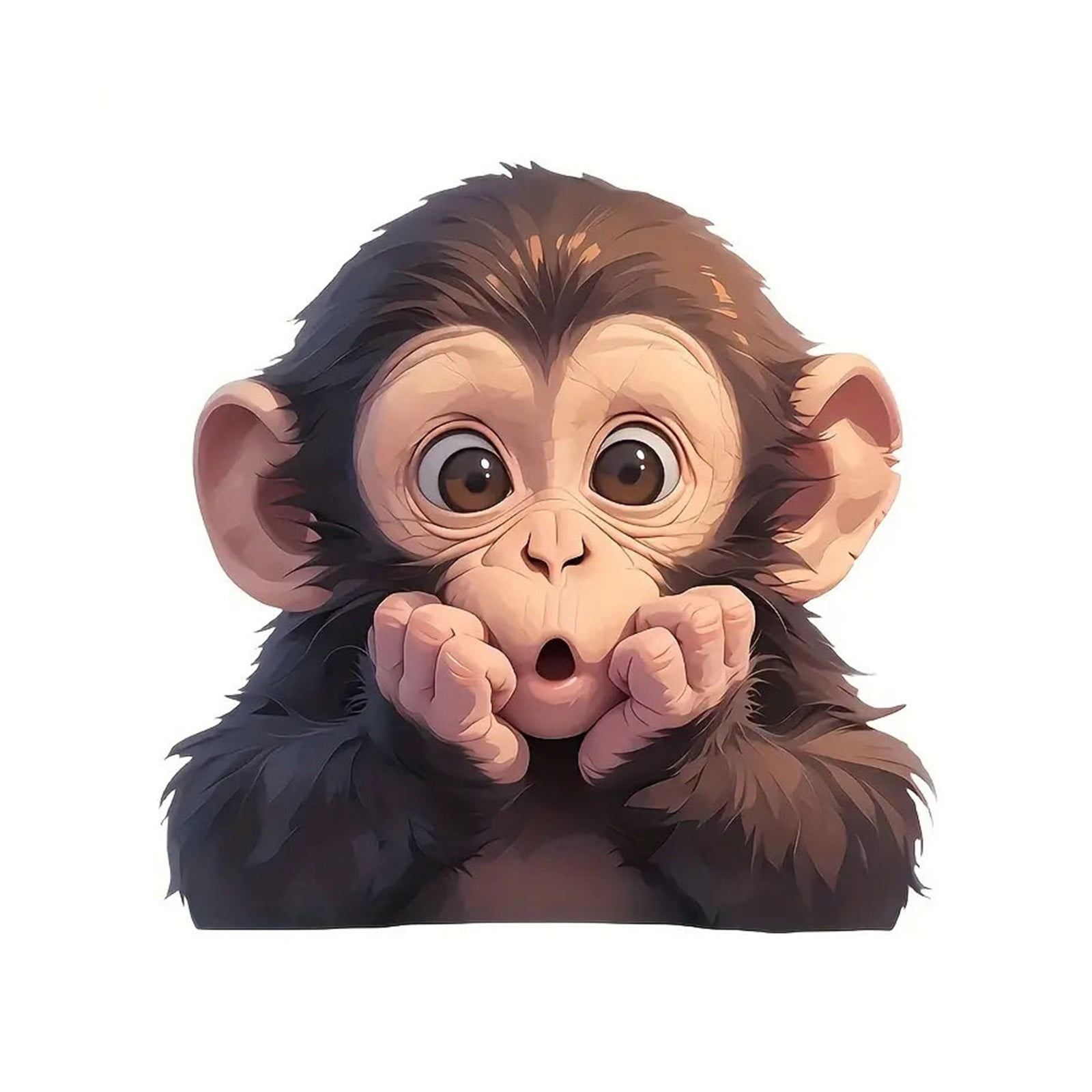Funny Monkey Car Sticker Personalized Decorative Vinyl Waterproof For ...