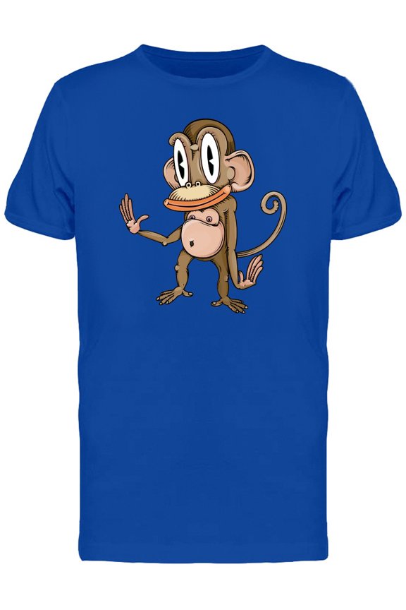 Funny Monkey Cartoon Tee Men's - Men T-Shirt, 4XL
