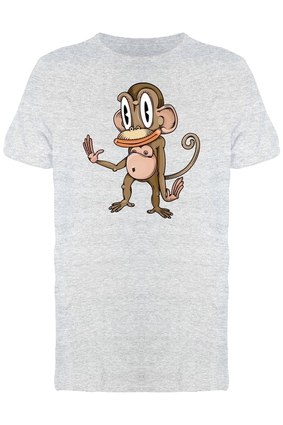 Funny Monkey Cartoon Tee Men's -Image by Shutterstock