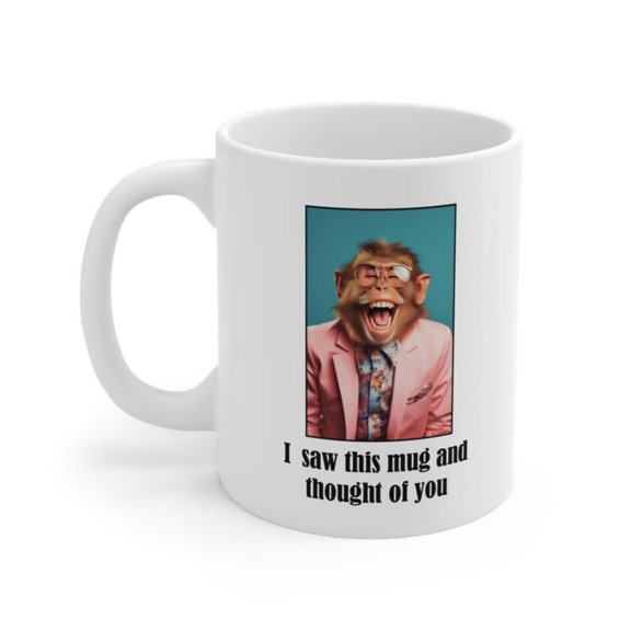 Funny Monkey Ceramic Mug Humorous Gift .jpg