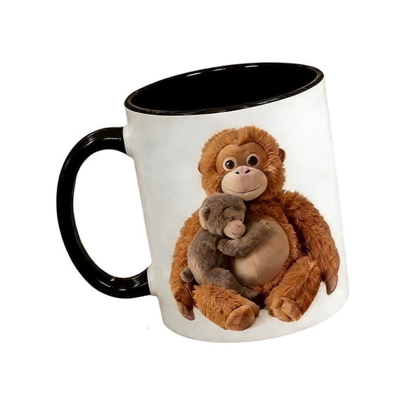 Funny Monkey Ceramic Mugs Feature Fun Orangutan Pattern Animal Art Coffee Cup Ideal For And 11Ounce