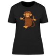thumbnail image 1 of Funny Monkey Cool Cartoon T-Shirt Women -Image by Shutterstock, Female Large, 1 of 2