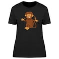 thumbnail image 1 of Funny Monkey Cool Cartoon T-Shirt Women -Image by Shutterstock, Female Medium, 1 of 2