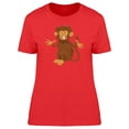 thumbnail image 1 of Funny Monkey Cool Cartoon T-Shirt Women -Image by Shutterstock, Female Medium, 1 of 2