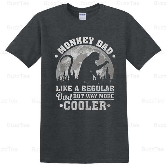 Funny Monkey Dad Regular Dad Father's Day Animal Lover Humor T-Shirt Unisex, up to 5XL