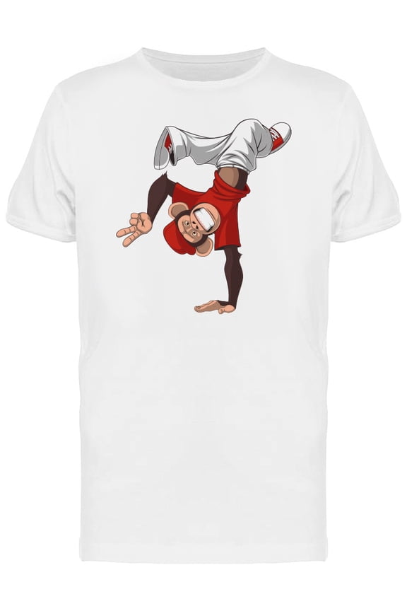 Funny Monkey Dancing Hip Hop T-Shirt Men -Image by Shutterstock, Male Large